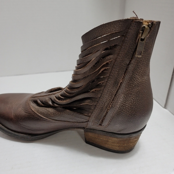 Sbicca Jeronimo Booties Brown Leather Strappy - Picture 5 of 8